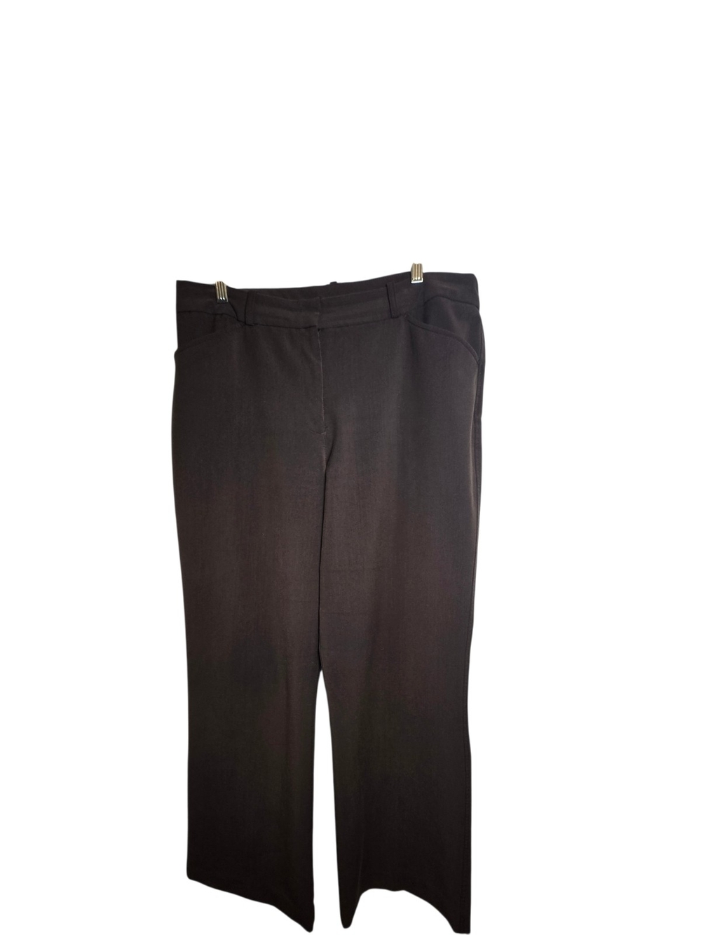 Worthington Modern Fit Brown Trousers Dress Pants Size 16 Mid High Rise Career